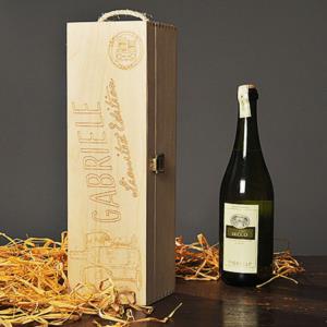 Cassetta in legno per vino da personalizzare con loghi o foto
