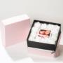 box di rose bianche stabilizzate e profumate con stampa di foto