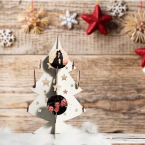 Albero di Natale in legno personalizzato con foto