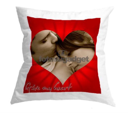 Cuscino Cuore Personalizzato Con Foto - Rosso, Cuore 40x40 cm - Con  Imbottitura