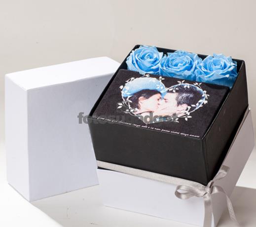 flowerbox con rose stabilizzate, acquista online