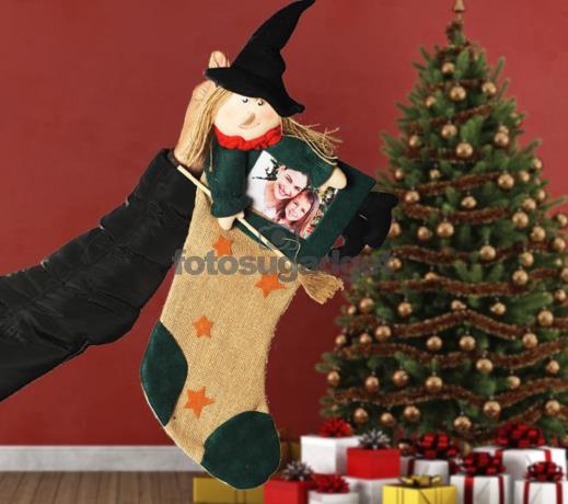 Sacco Per Regali Di Natale.Calza Della Befana Personalizzata Con Foto Calze In Sacco Per Regali Di Natale Fotosugadget Com