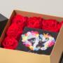 flower box con rose rosse stabilizzate e profumate